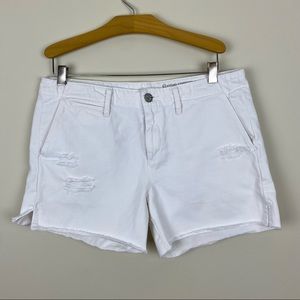 AG boy fit white denim shorts size 27